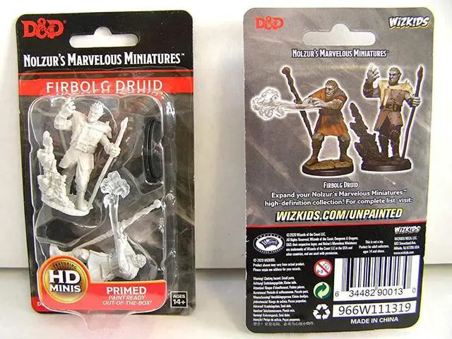 Alt view image 3 of 4 - Dungeons & Dragons Nolzur’s Marvelous Miniatures Male Firbolg Druid W11 Miniature Unpainted Polymer Plastic Model WizKids
