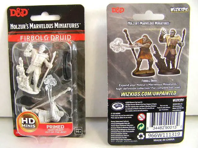 Alt view image 4 of 4 - Dungeons & Dragons Nolzur’s Marvelous Miniatures Male Firbolg Druid W11 Miniature Unpainted Polymer Plastic Model WizKids