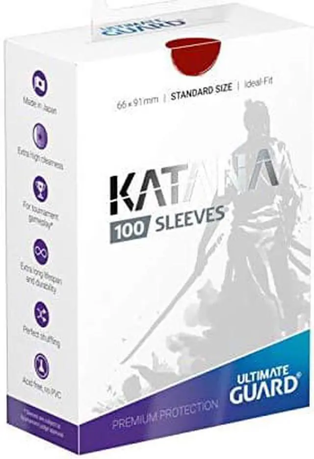 Alt view image 6 of 19 - Ultimate Guard Katana Sleeves Standard Size Red (100)