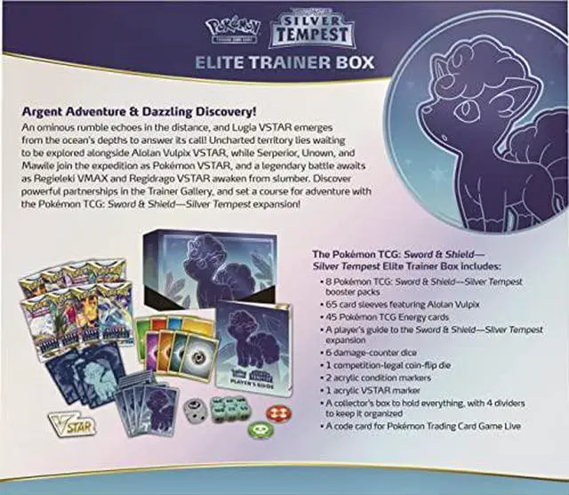 Alt view image 10 of 14 - Pokemon TCG: Sword & Shield Silver Tempest Elite Trainer Box