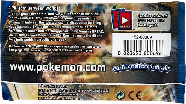 Alt view image 4 of 5 - Pokemon Trading Cards XY Breakpoint Booster Pack - 1 Pack Of 10 Cards