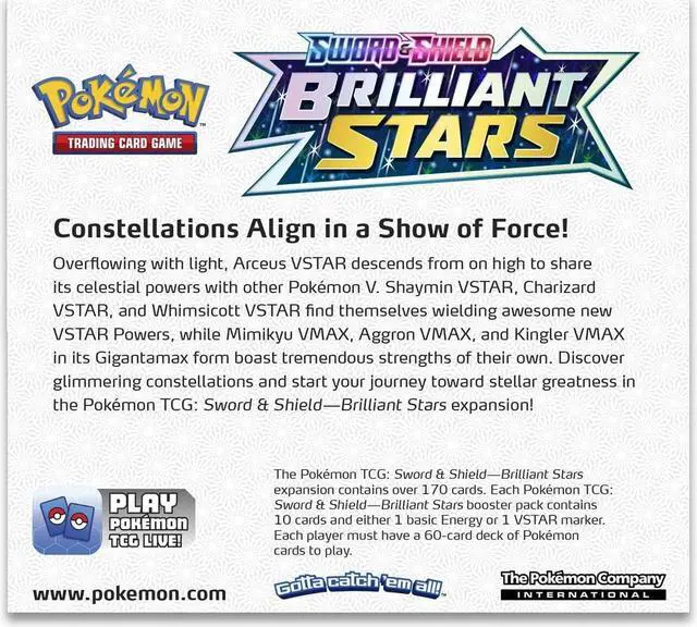 Alt view image 4 of 9 - Pokemon TCG: Sword & Shield - Brilliant Stars Booster Box