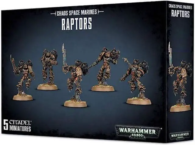 Alt view image 6 of 6 - Games Workshop GW4313 Warhammer 40K: Chaos Space Marines: Raptors
