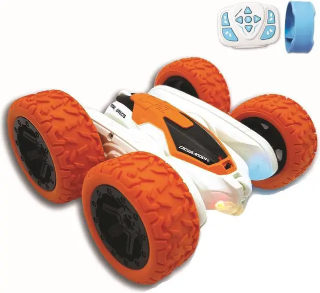 Main image of Lexibook - Crosslander® - Rechargeable and Programmable Radio Controlled Stunt Car with lights with wrist control