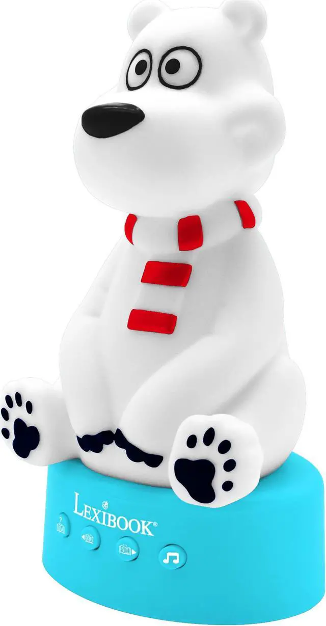 Alt view image 2 of 7 - Lexibook 3D design Teddy Bear story teller with night light, music and color change 17cm (English)