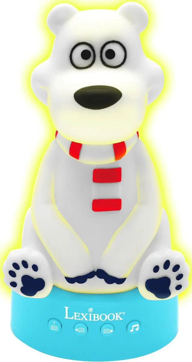 Alt view image 3 of 7 - Lexibook 3D design Teddy Bear story teller with night light, music and color change 17cm (English)