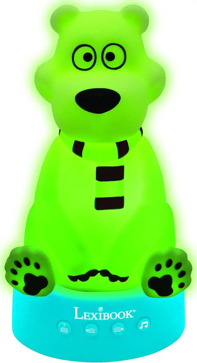 Alt view image 6 of 7 - Lexibook 3D design Teddy Bear story teller with night light, music and color change 17cm (English)