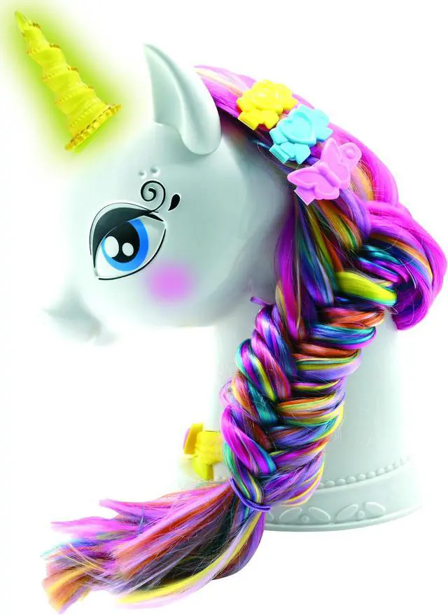 Alt view image 3 of 5 - Lexibook My magic interactive styling head unicorn with accessories, sound and light effects