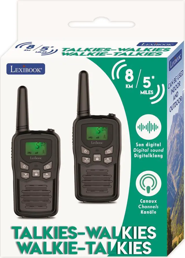 Alt view image 4 of 7 - Lexibook - Digital Walkie Talkies up to 5 miles, 8 channels