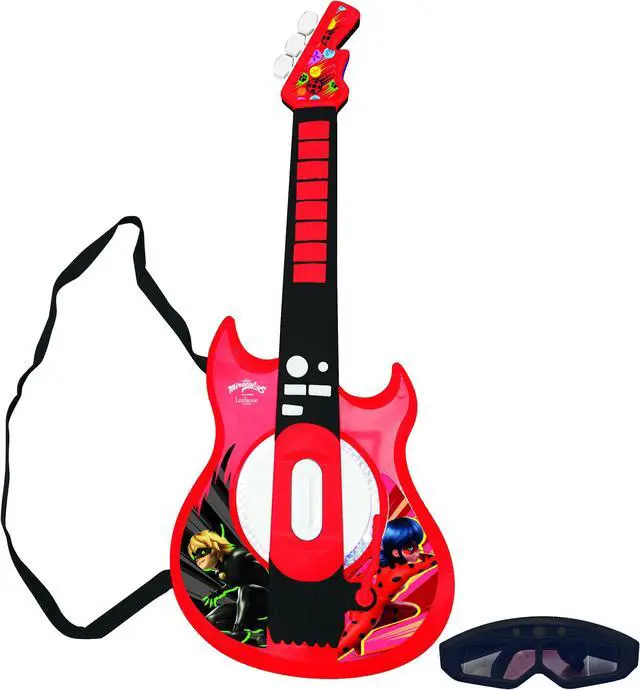 Alt view image 3 of 6 - Lexibook Miraculous Electronic Lighting Guitar with Mic in glasses shape - K260MI