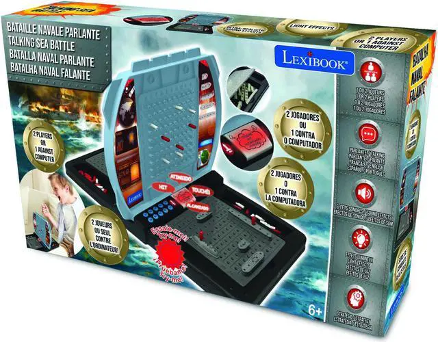 Alt view image 7 of 7 - Lexibook Electronic Talking Sea Battle Game with lights  1 to 2 players (FR/EN/ES/PT) - GT2800i1