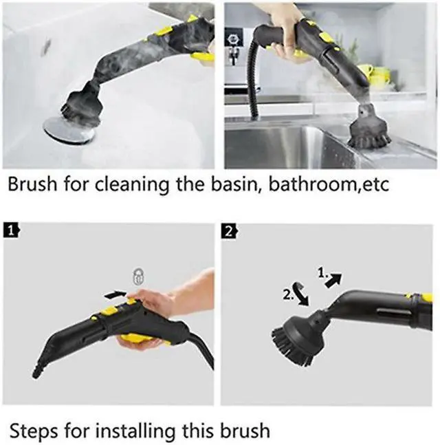 Alt view image 2 of 5 - Round Brush Flat Brush For Karcher Sc1 Sc2 Sc3 Sc4 For Steam Sweeper