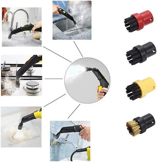 Alt view image 3 of 5 - Round Brush Flat Brush For Karcher Sc1 Sc2 Sc3 Sc4 For Steam Sweeper