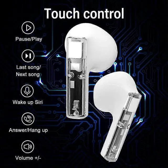 Alt view image 3 of 5 - Wireless Earbuds with Active Noise Canceling, 35H Playtime, IPX7 Waterproof, Bluetooth 5.3 for iPhone/Android