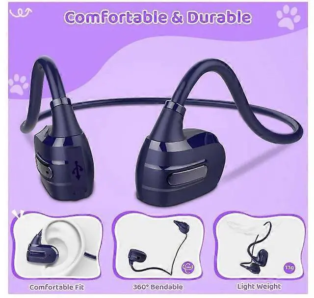 Alt view image 3 of 5 - Open Ear Bluetooth 5.3 Sports Headphones, 13g Ultra-Light Wireless Stereo Earphones with MIC (Blue)