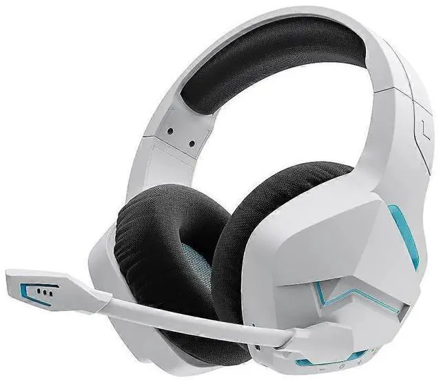 Main image of BW01 Wireless Gaming Headset with Noise Cancelling Mic, 100H Battery, 2.4G/Bluetooth for PC PS4 PS5 (White)