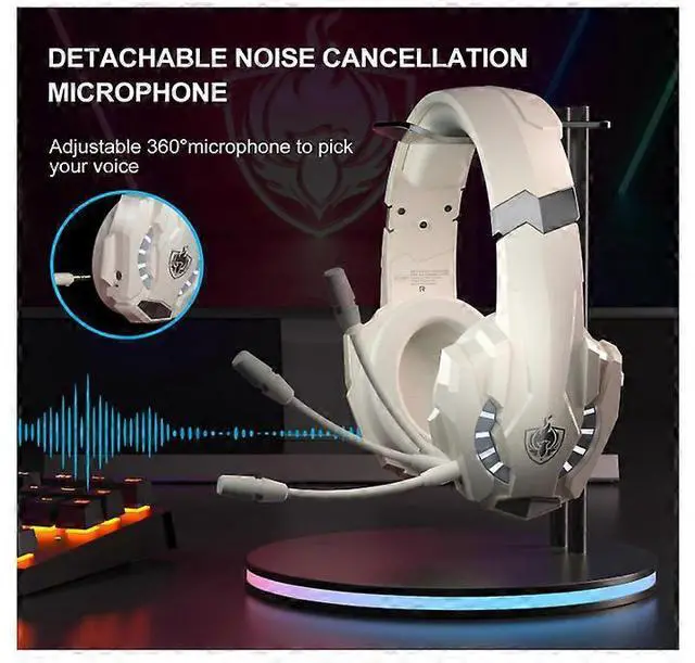 Alt view image 5 of 5 - G9000Max Wireless Gaming Headset with Mic for PS5, PS4, PC, Switch - 7.1 Stereo Sound, White