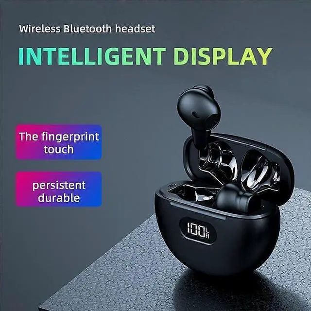 Alt view image 4 of 5 - Bluetooth 5.3 Wireless Headphones, ENC Noise Cancelling, Pink Sports Earbuds