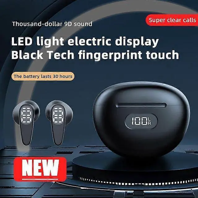 Alt view image 5 of 5 - Bluetooth 5.3 Wireless Headphones, ENC Noise Cancelling, Pink Sports Earbuds