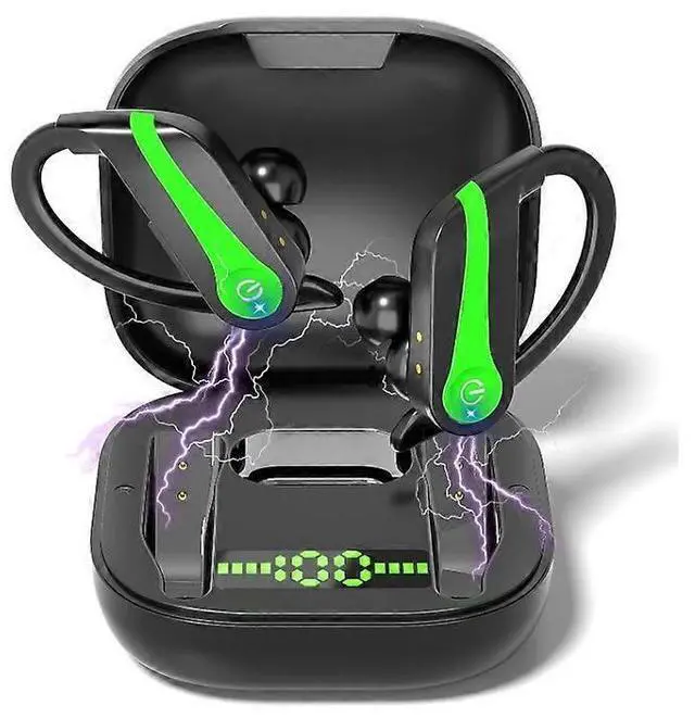 Main image of Green Bluetooth 5.3 Earbuds, 48H Playtime, ENC Noise Cancelling, IP7 Waterproof for Running