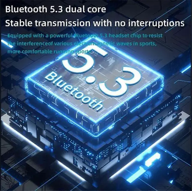 Alt view image 4 of 5 - Wireless Bone Conduction Sports Headphones, HD Calls, IPX6 Waterproof, 10H Battery for Running (Black)