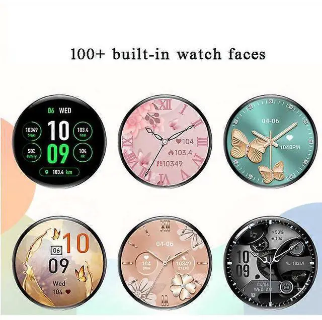 Alt view image 4 of 5 - Ecocleanpath Smartwatch for Women: 1.32" AMOLED, Bluetooth Calling, Health Tracking, Pink Round Design