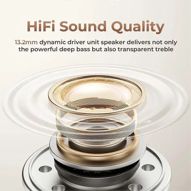 Alt view image 3 of 5 - Wireless Earbuds Bluetooth 5.3, 30H Playtime, IPX4 Waterproof, HiFi Stereo with Noise Cancelling Mic