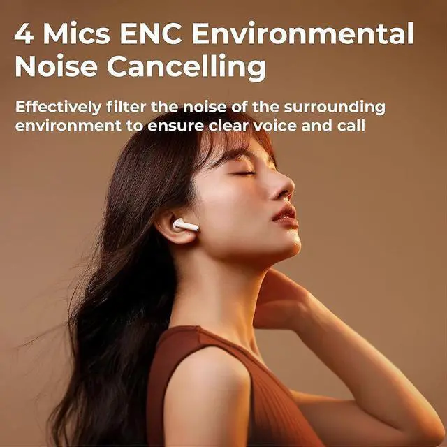 Alt view image 5 of 5 - Wireless Earbuds Bluetooth 5.3, 30H Playtime, IPX4 Waterproof, HiFi Stereo with Noise Cancelling Mic