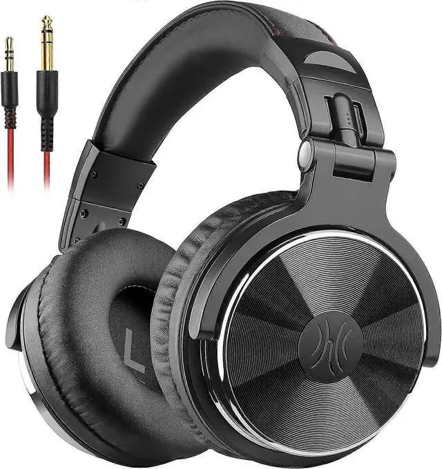 Main image of Studio Monitor Headphones with 50mm Drivers, Detachable Coiled Cable for DJ Mixing & Recording
