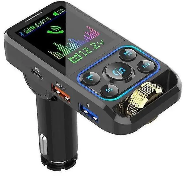 Main image of 1.8" Color Screen Bluetooth Car Charger - Fast QC3.0/PD3.0 Charging, EQ Sound & Hands-Free Call