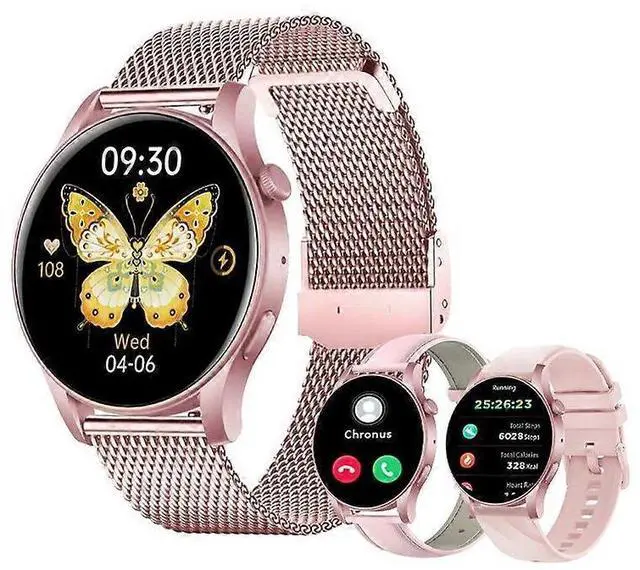 Main image of Ecocleanpath Women's Smartwatch 1.43" AMOLED, Heart Rate/Sleep Monitor, 100+ Sports Modes, Call Function, Pink