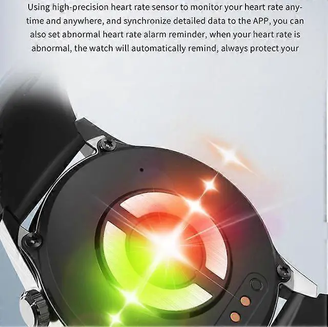 Alt view image 5 of 5 - Ecocleanpath Smartwatch with ECG, Blood Sugar & Stress Monitor, Bluetooth Calling, SOS, Silver