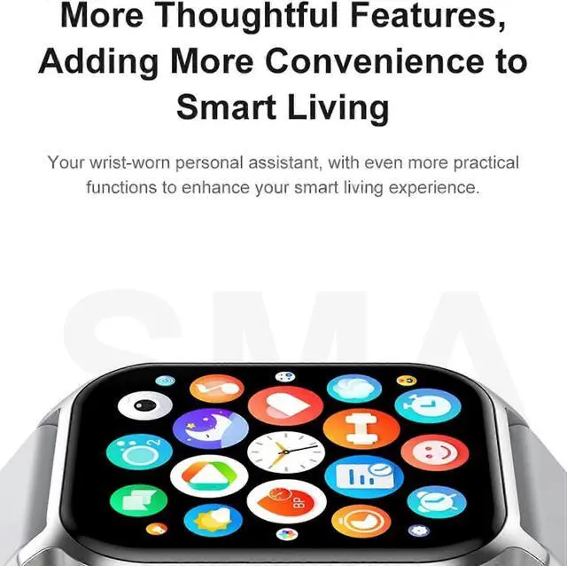 Alt view image 4 of 5 - Ecocleanpath Military Smart Watch 1.93" IP68 Waterproof, Call/Messages, 100+ Sport Modes, Heart Rate & Sleep Tracker