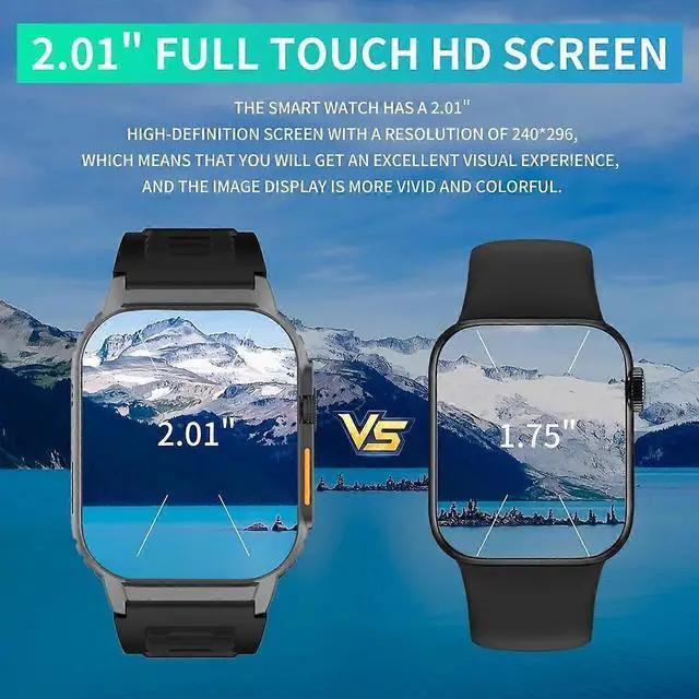 Alt view image 2 of 5 - Ecocleanpath Smart Watch with Bluetooth Call, 2.01" IP67 Waterproof Fitness Tracker, 100+ Sport Modes, Heart Rate Monitor
