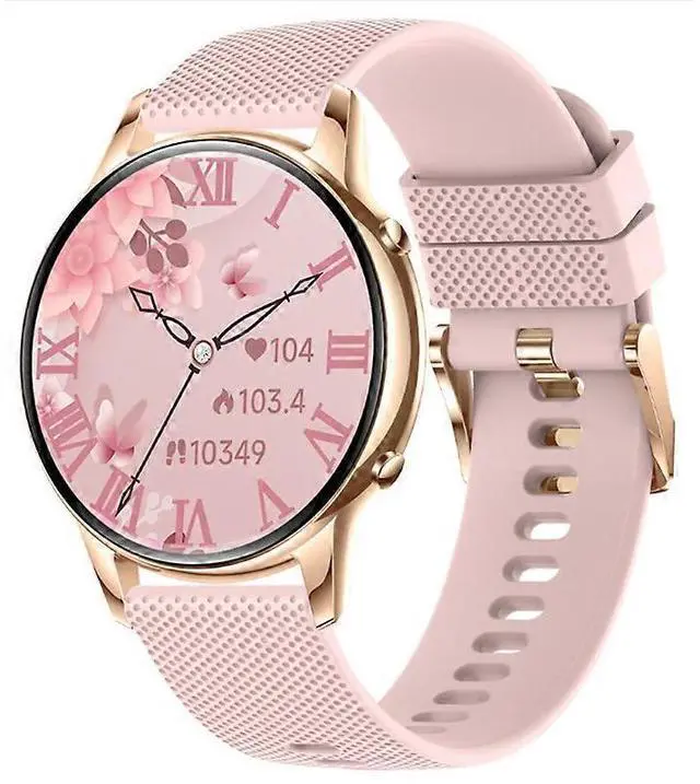 Main image of Ecocleanpath Smartwatch for Women: 1.32" AMOLED, Bluetooth Calling, Health Tracking, Pink Round Design