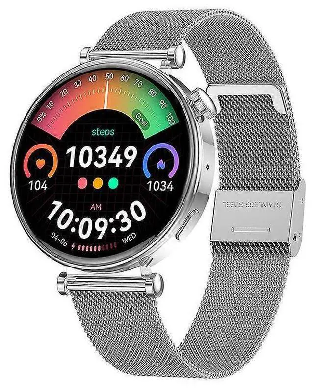 Main image of Ecocleanpath Women's Smartwatch with Bluetooth Calling, 1.32" AMOLED Display, 100+ Sports Modes, Health Tracking (Silver)