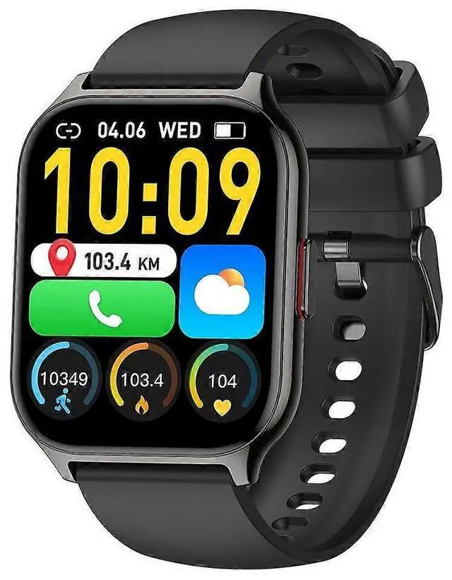 Alt view image 2 of 4 - Ecocleanpath MYOTEC V1-1 1.95" Smart Watch with Bluetooth Calls, 123+ Sports Modes, IP68 Waterproof, Health Monitor for Android & iOS