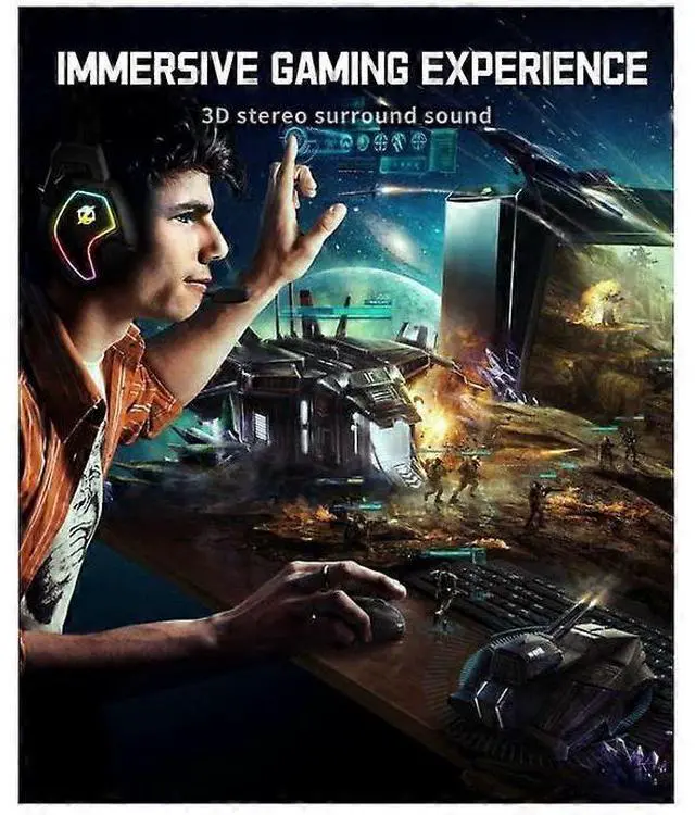 Alt view image 3 of 5 - Noise Canceling Gaming Headset for Xbox, PS5, PC, Switch | 50mm Drivers & Auto-Adjust Headband (Black)