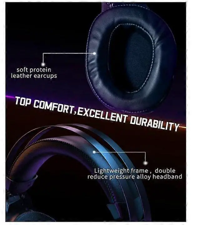 Alt view image 4 of 5 - Noise Canceling Gaming Headset for Xbox, PS5, PC, Switch | 50mm Drivers & Auto-Adjust Headband (Black)