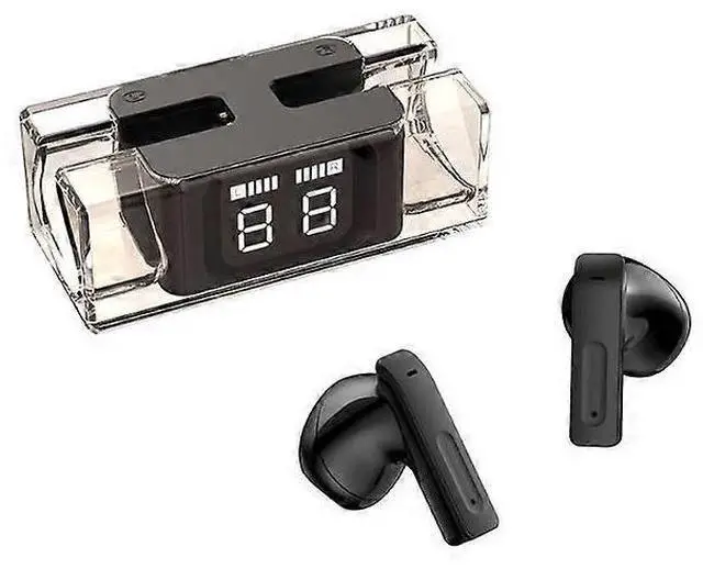 Main image of Bluetooth 5.3 TWS Headphones, Noise Canceling, Waterproof, Smart Touch Control for Gaming/Calls (Black)