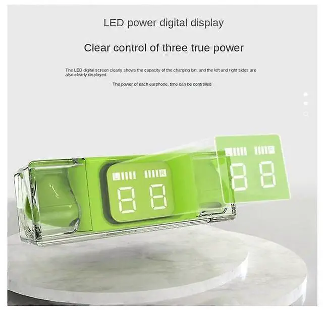 Alt view image 5 of 5 - Bluetooth 5.3 TWS Headphones, Noise Canceling, Waterproof, Smart Touch Control for Gaming/Calls (Black)