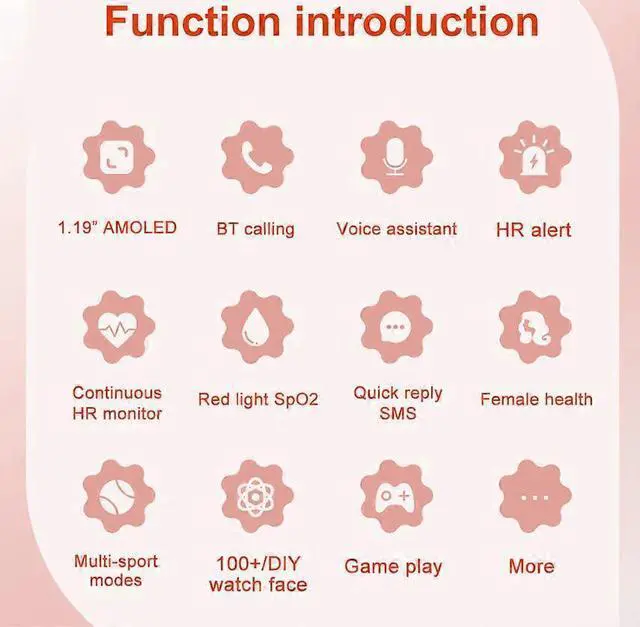 Alt view image 2 of 5 - Ecocleanpath Smartwatch 1.19" AMOLED, Bluetooth Calling, 100+ Sports Modes, SpO2 & Heart Rate Monitor (Silver)