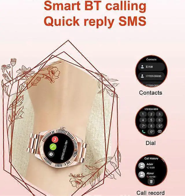 Alt view image 3 of 5 - Ecocleanpath Smartwatch 1.19" AMOLED, Bluetooth Calling, 100+ Sports Modes, SpO2 & Heart Rate Monitor (Silver)