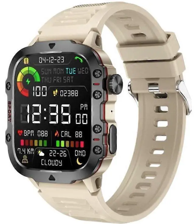 Main image of Ecocleanpath 1.96" Military Smart Watch for Men - Fitness Tracker with Call, Heart Rate, Blood Pressure & 420mAh Battery