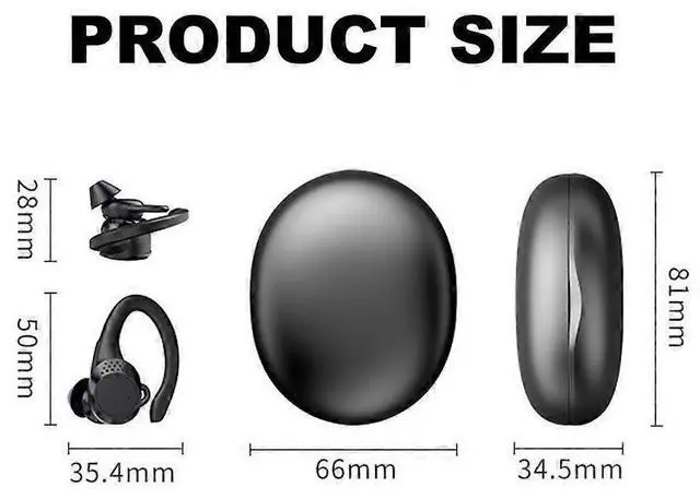 Alt view image 2 of 5 - Bluetooth 5.2 Wireless Earbuds with Noise Cancelling, 40H Playtime & Secure Fit for Sports (Black)