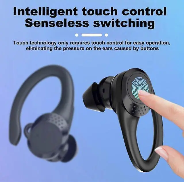 Alt view image 4 of 5 - Bluetooth 5.2 Wireless Earbuds with Noise Cancelling, 40H Playtime & Secure Fit for Sports (Black)