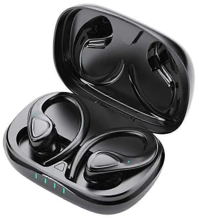 Main image of Bluetooth 5.2 Wireless Earbuds with Earhooks, IPX6 Waterproof for Running & Workouts (Black)