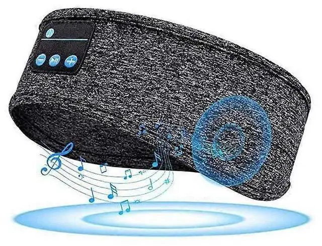 Main image of Bluetooth Sleep Headphones with Eye Mask, 14H Playtime & Mic, Ultra-Soft Grey Headband for Men/Women