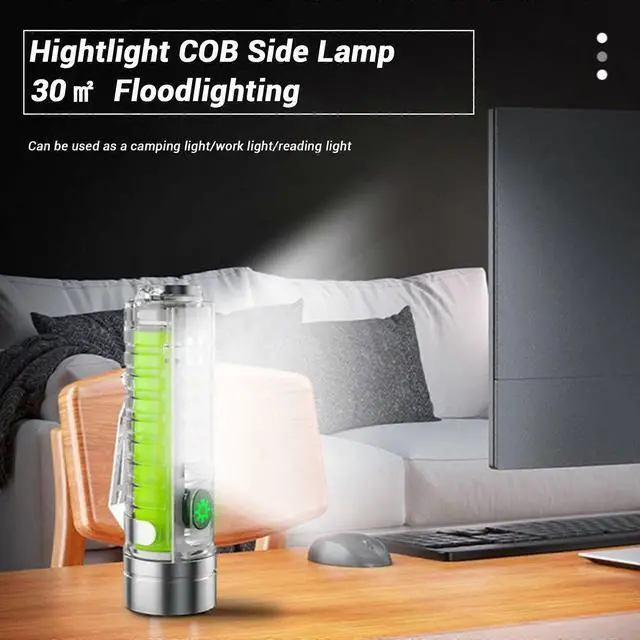 Alt view image 4 of 5 - Ecocleanpath 350 Lumen Rechargeable Flashlight, 8 Modes IPX6 Waterproof Magnetic LED Light for Emergencies