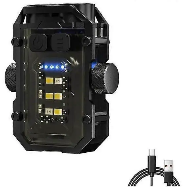 Main image of Ecocleanpath 1500 Lumen Rechargeable LED Flashlight, 8 Modes, Waterproof, Magnetic Tail, Keychain - Black